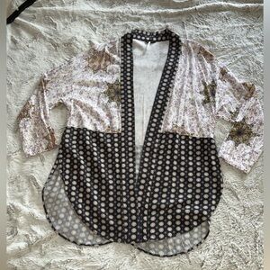 Free People Black and White Patterned Top